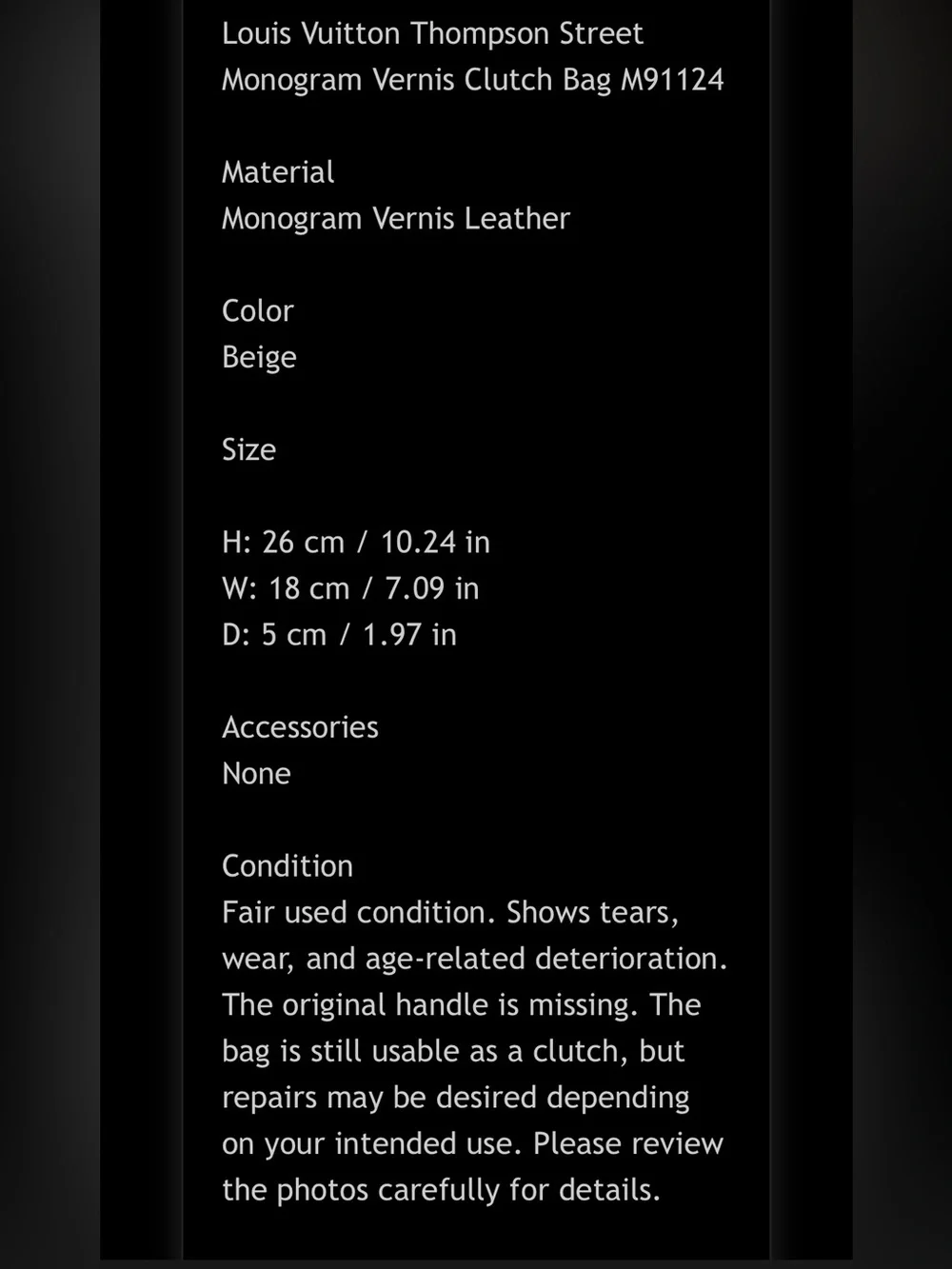 Louis Vuitton Brown Monogram Vernis Flap Clutch